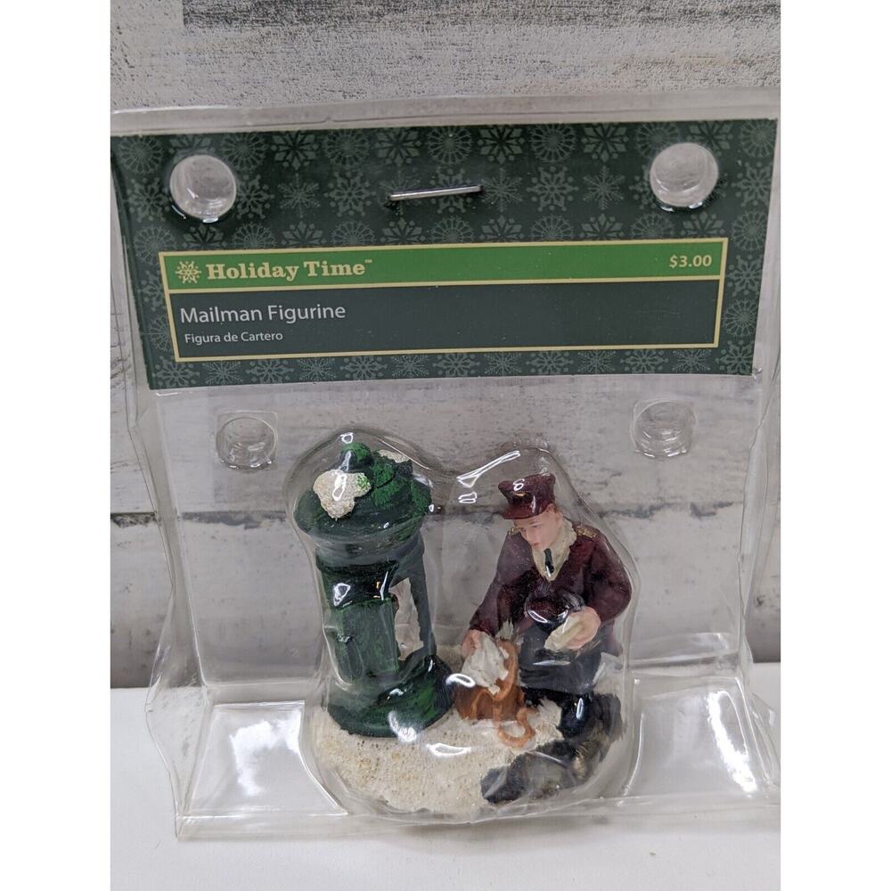 Holiday Time Mailman Figurine Christmas Village Decoration New‎ Retired